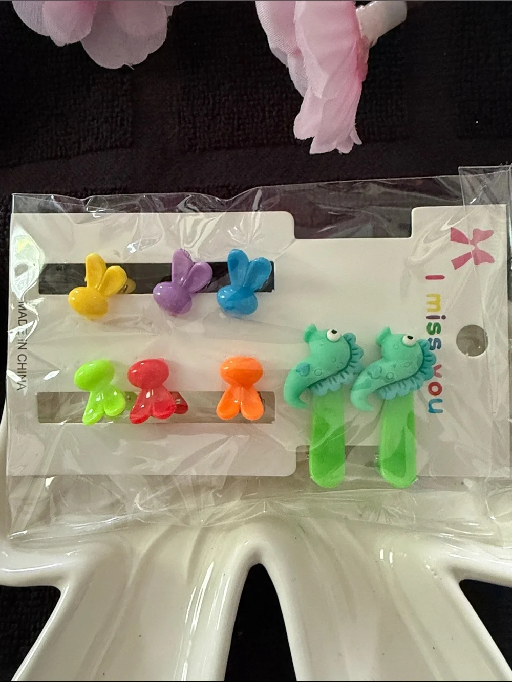 Kids Seahorse & Butterfly Hair Clips - Multicolor
